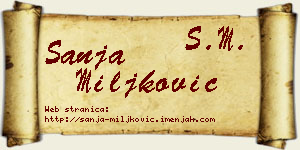 Sanja Miljković vizit kartica